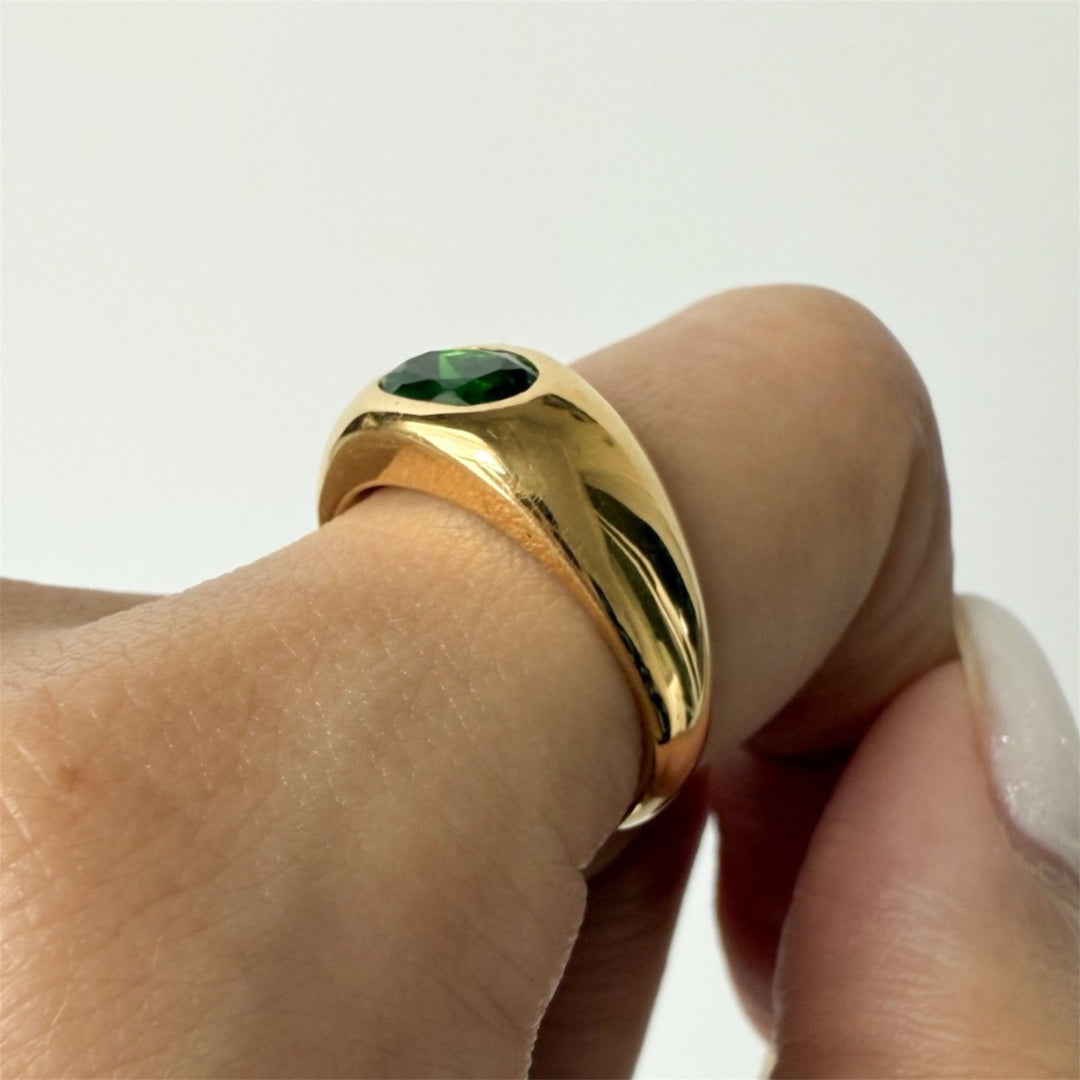 Green Garnet Ring