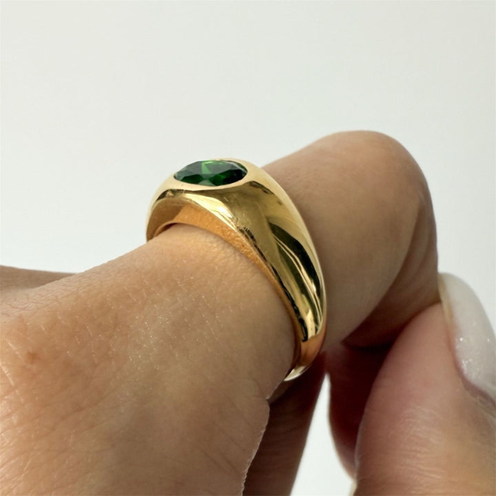 Green Garnet Ring
