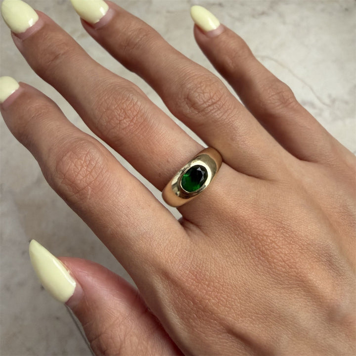 Green Garnet Ring
