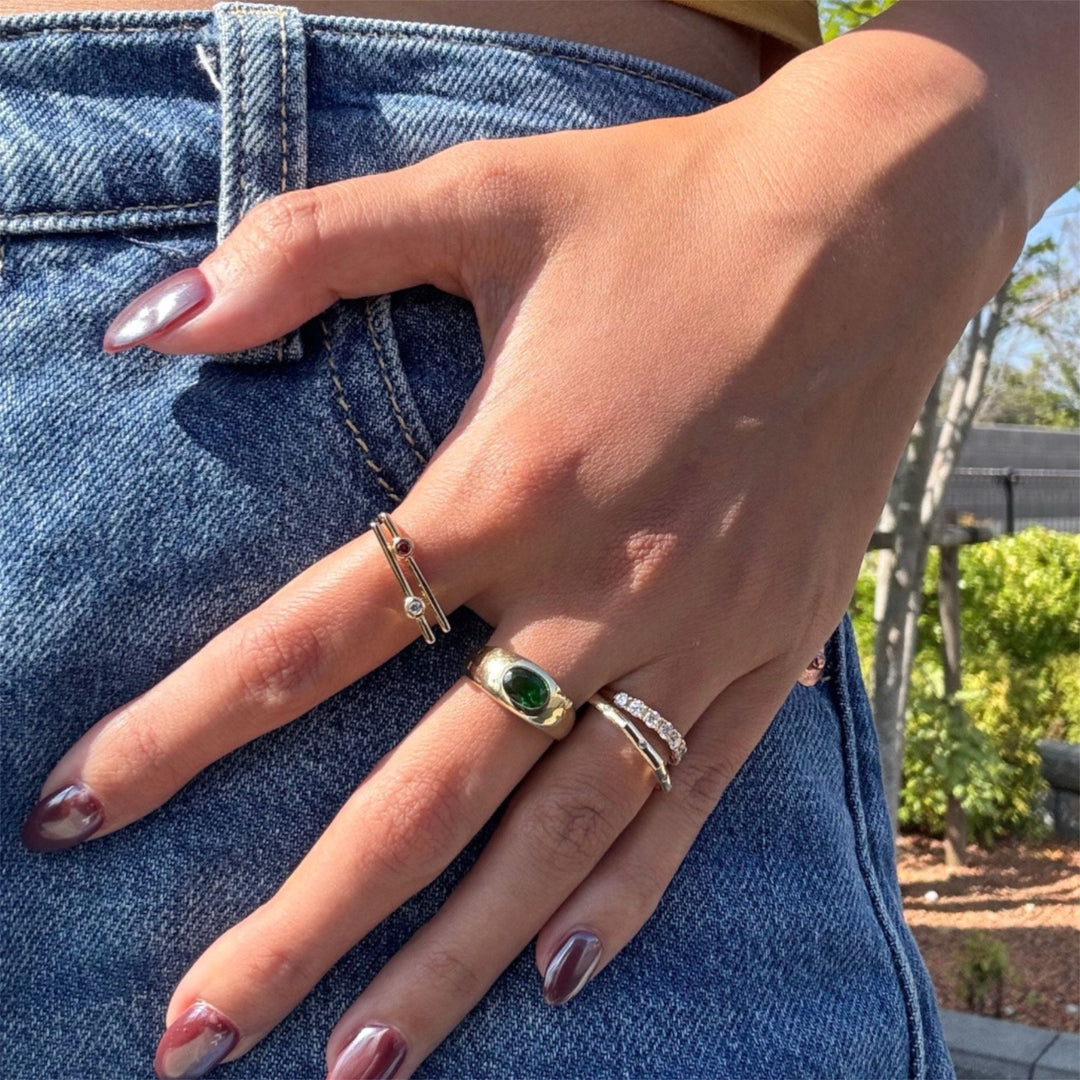 Green Garnet Ring