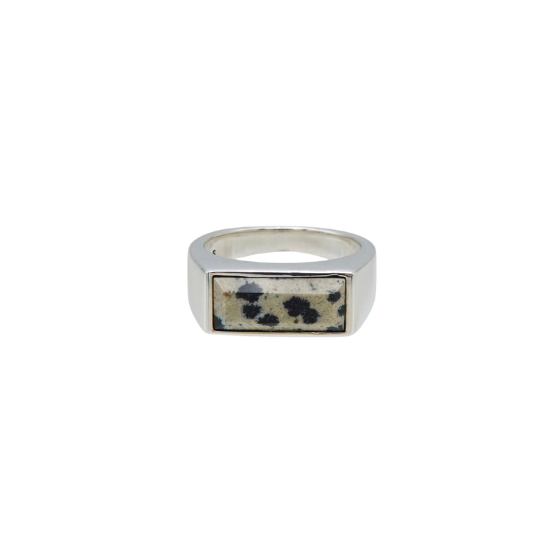 Dalmatian jasper Ring