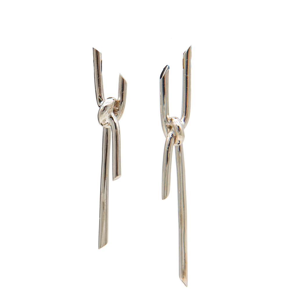 ピアス　No.4996 THREADS Silver Cross Pierced Earrings – unigem