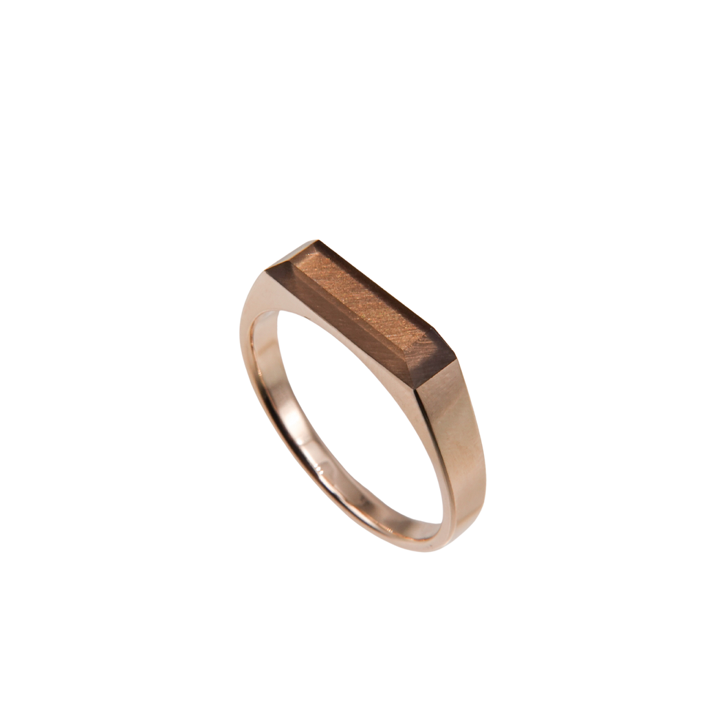 GEM SIGNET RING Smoky Quartz Narrow – unigem