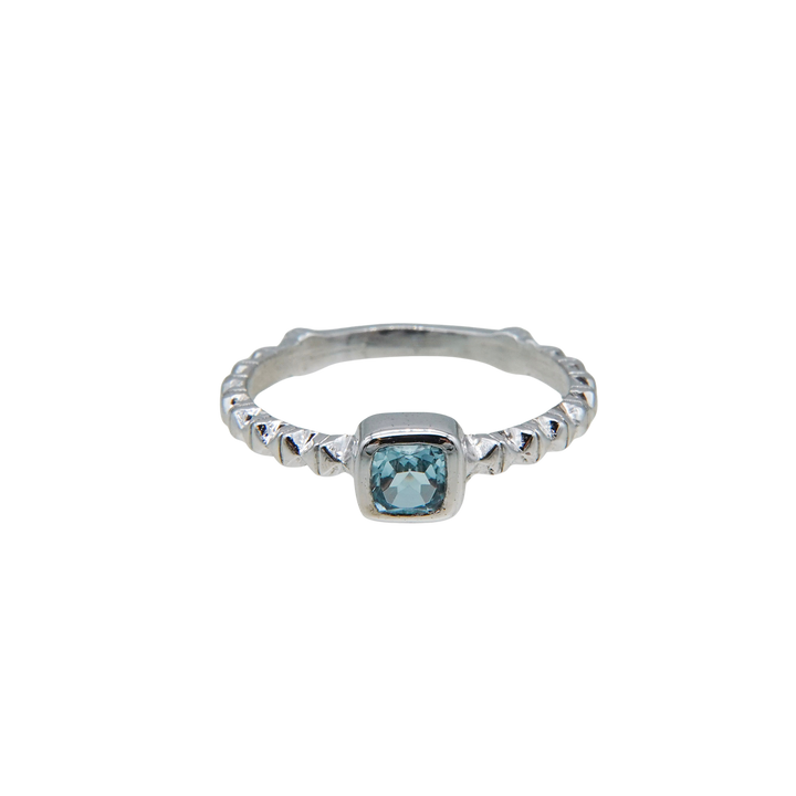 シルバーブルートパーズフィレンツェ彫りリング