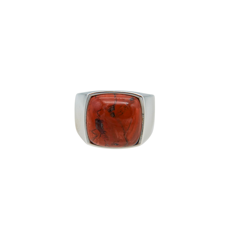 Red jasper Signet Ring