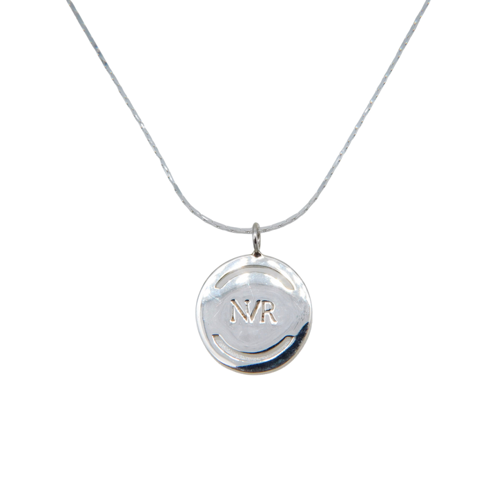 Circle Line Cut Charm Necklace