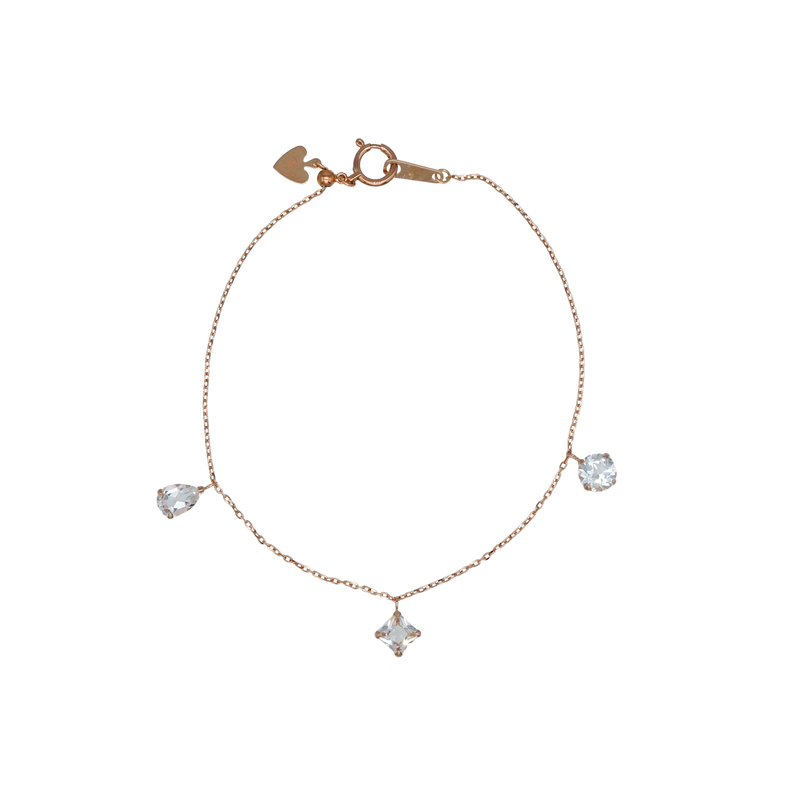 STARRY BRACELET - S- _10KRG x White topaz