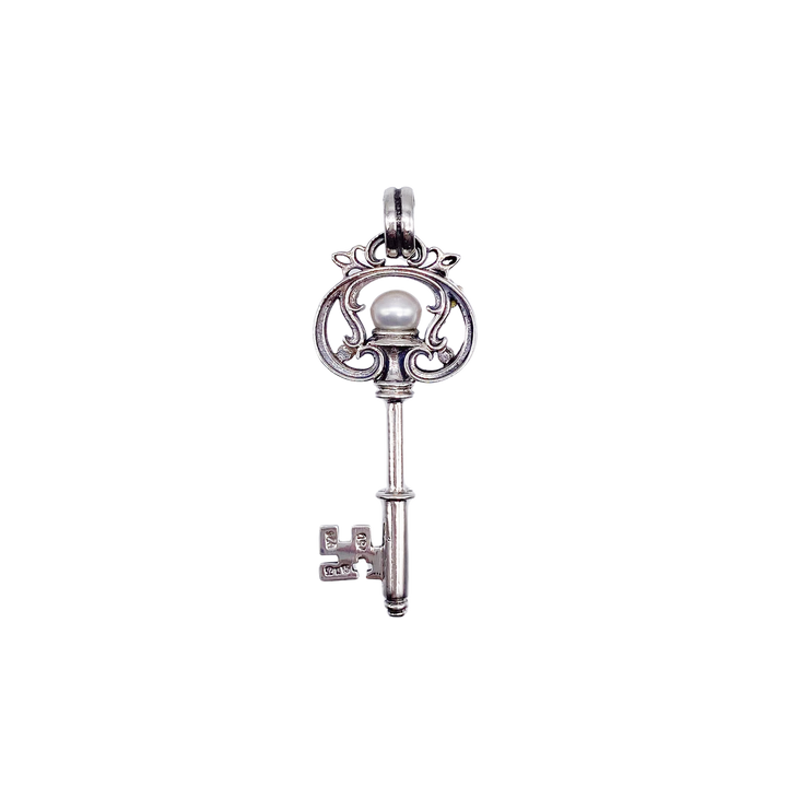 Key pendant in 18K Gold and Sterling Silver_3093