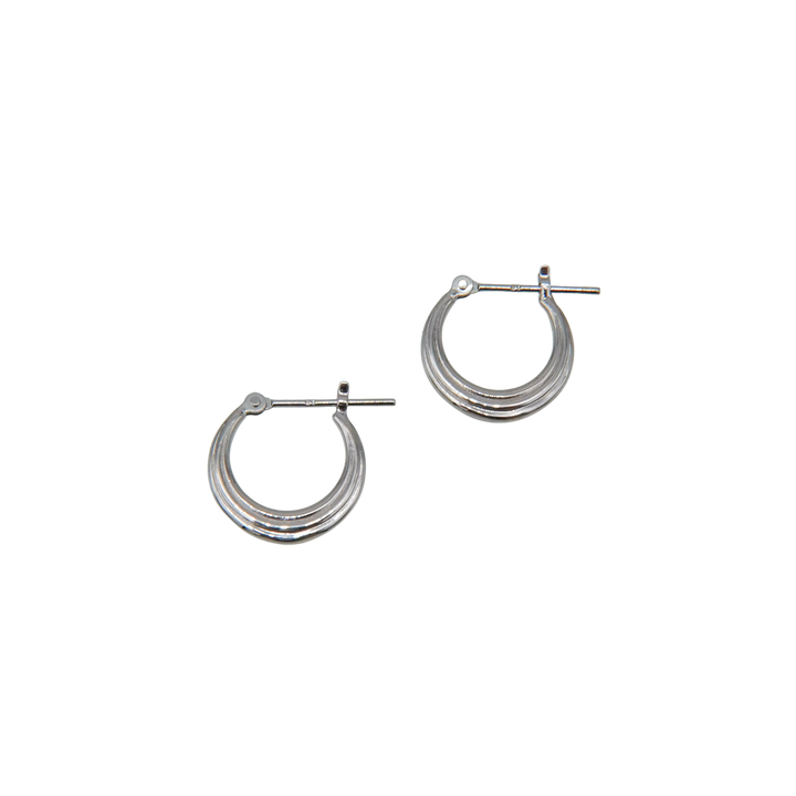 〈山〉シルバー年輪ピアス