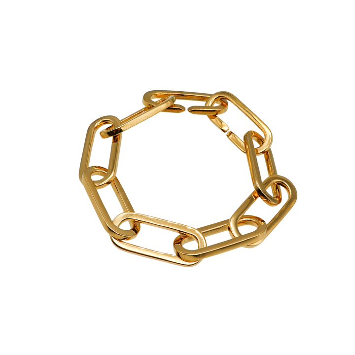 Gold Oval Chain Bracelet