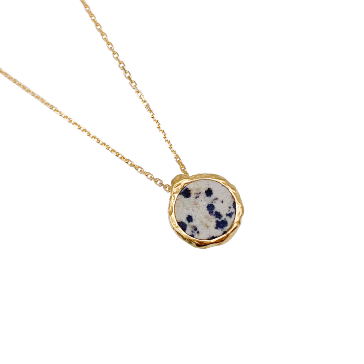 DALMATIAN STONE CIRCLE NECKLACE