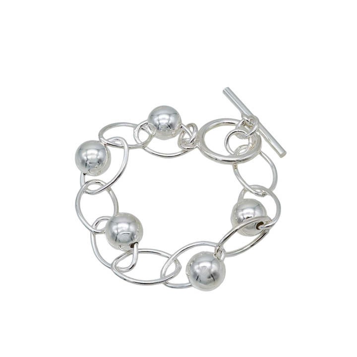 oval chain with ball mix design bracelet [luslep8]