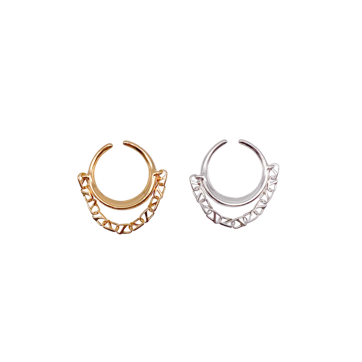 Oval line ear cuff single