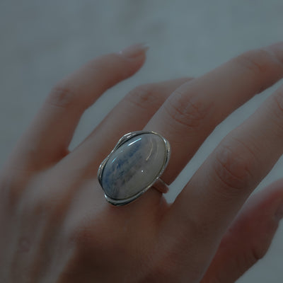 Blue Scheelite Ring