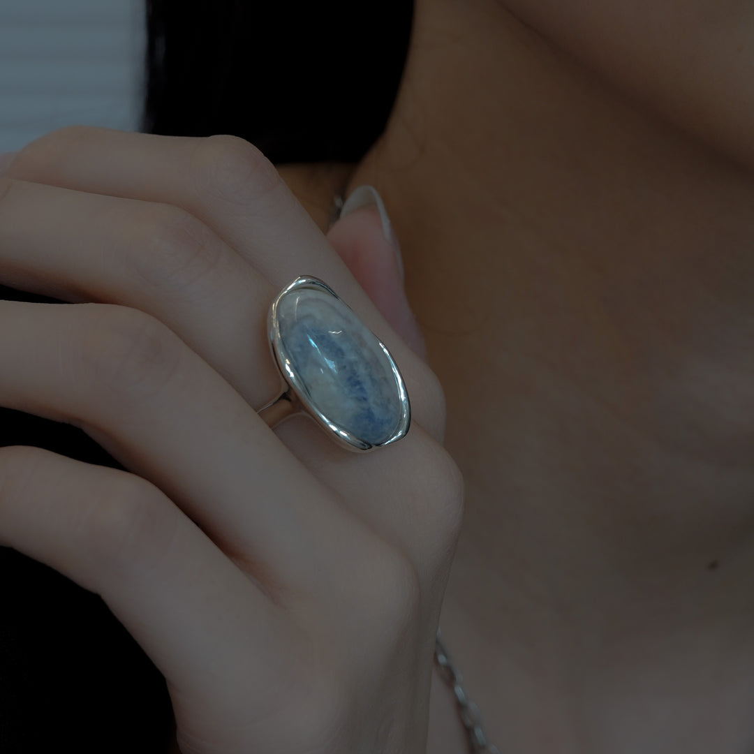 Blue Scheelite Ring