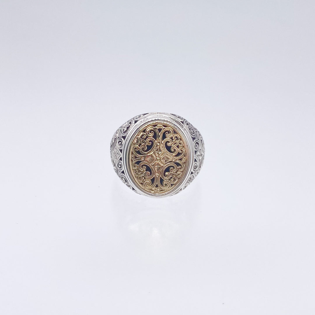 Mediterranean Ring in 18K Gold and Sterling Silver_20110