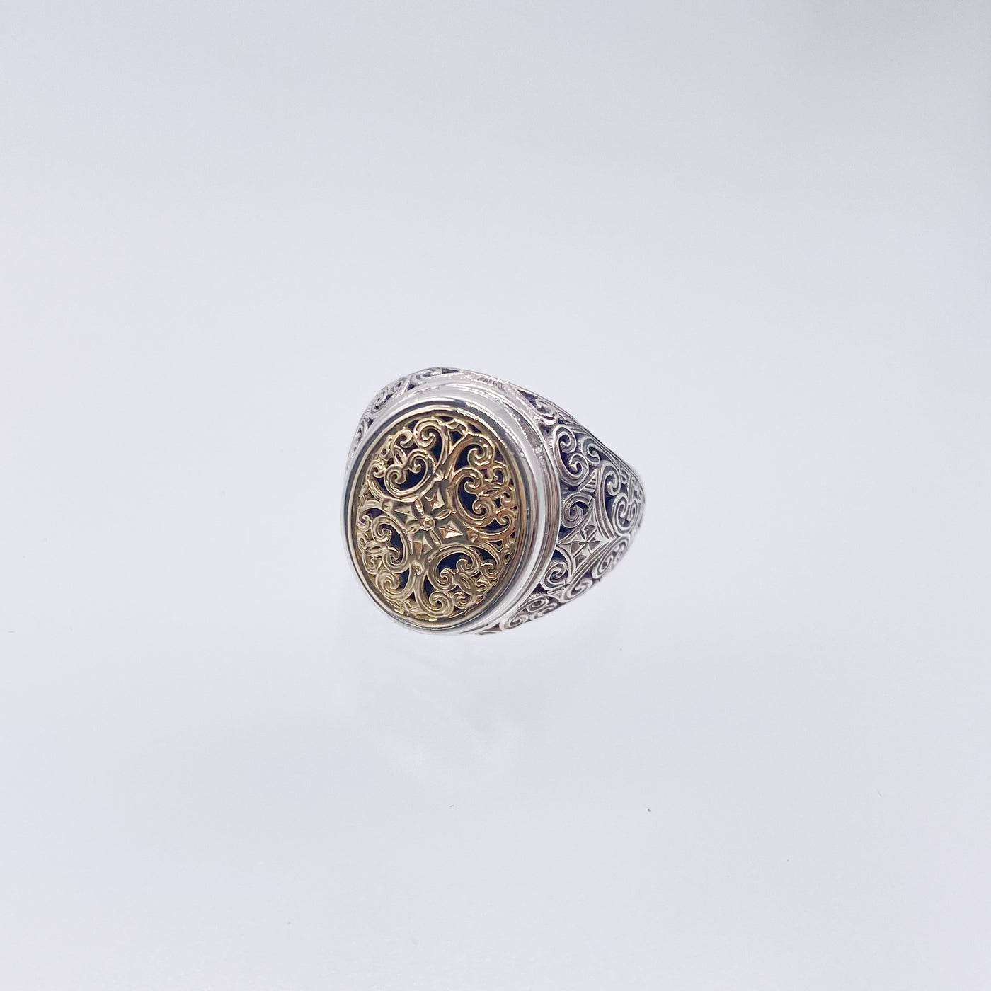Mediterranean Ring in 18K Gold and Sterling Silver_20110