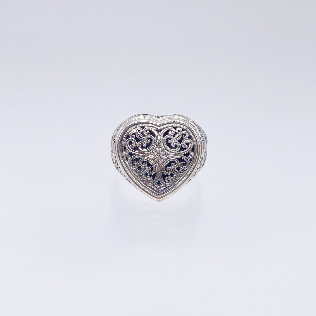 Mediterranean Heart Ring in Sterling Silver_20100