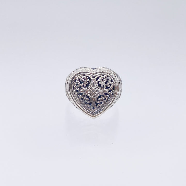 Mediterranean Heart Ring in Sterling Silver_20100