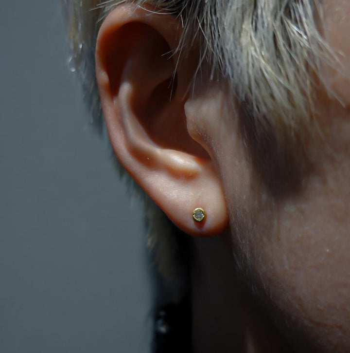 DROP Pierced earrings 2.0mm-pierced earring-ARAI METAL WORKS-unigem