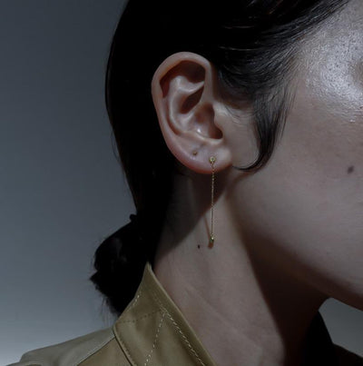 DROP Pierced earrings Swing 1.5mm-pierced earring-ARAI METAL WORKS-unigem