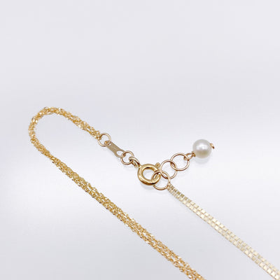 Double Box Chain Shimmer Bracelet-bracelet-POPPY FINCH-unigem