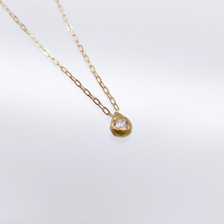 Drop Necklace 3mm Diamond (Matte)-necklace-ARAI METAL WORKS-unigem