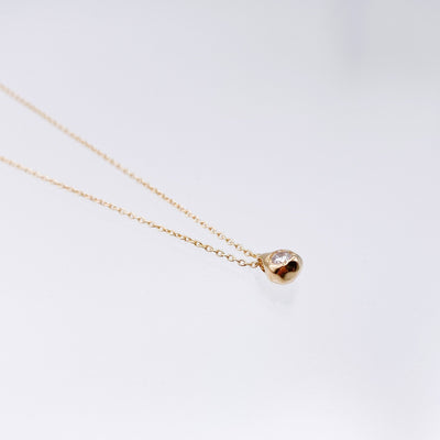 Drop Necklace 3mm Diamond (Polish)-necklace-ARAI METAL WORKS-unigem