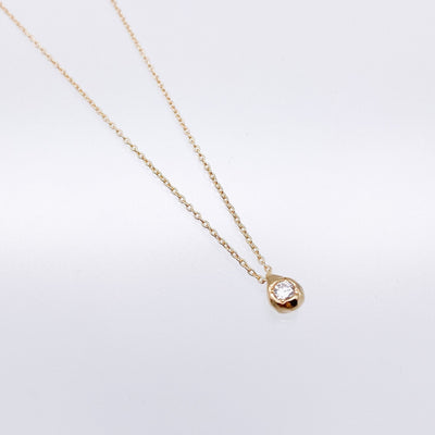 Drop Necklace 3mm Diamond (Polish)-necklace-ARAI METAL WORKS-unigem