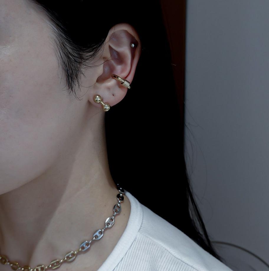 Dylan gold earring-pierced earring-Justine Clenquet-unigem