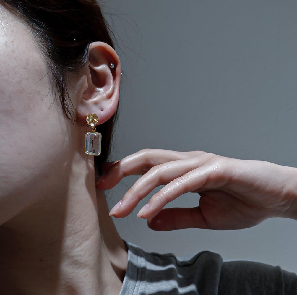 Fortune Teller-pierced earring-HANNAN-unigem