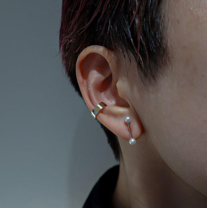 Gold Ear Cuff 4mm-earcuff-POPPY FINCH-unigem