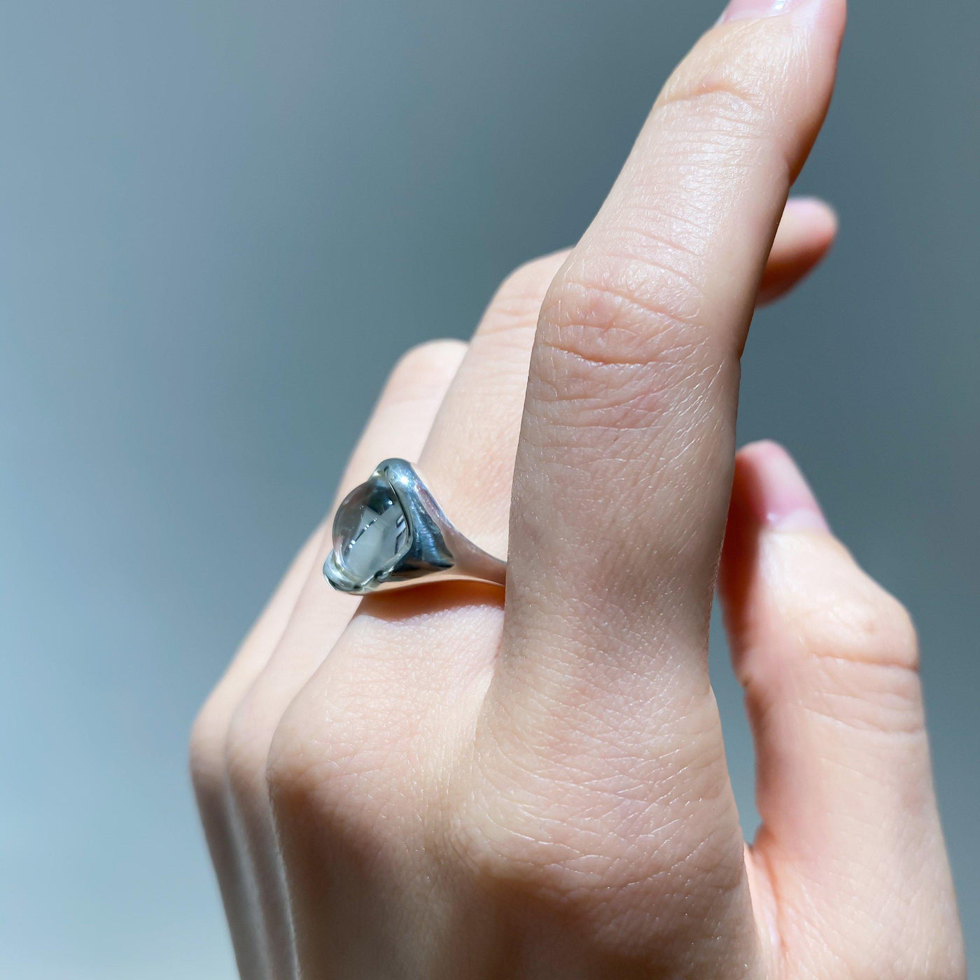 Hazy Moon Ring(Quartz×SV925)-ring-SAI jewelry-#9-unigem