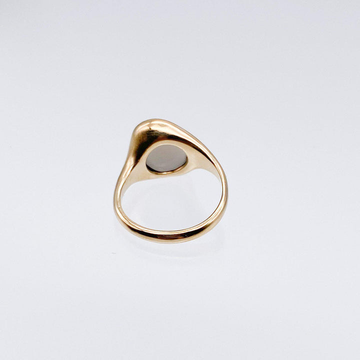 Hazy Moon Ring(Smoky Quartz×SV925+18kgp)-ring-SAI jewelry-#11-unigem