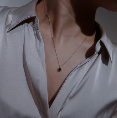 LIMITED Necklace - round stone-necklace-ARAI METAL WORKS-unigem