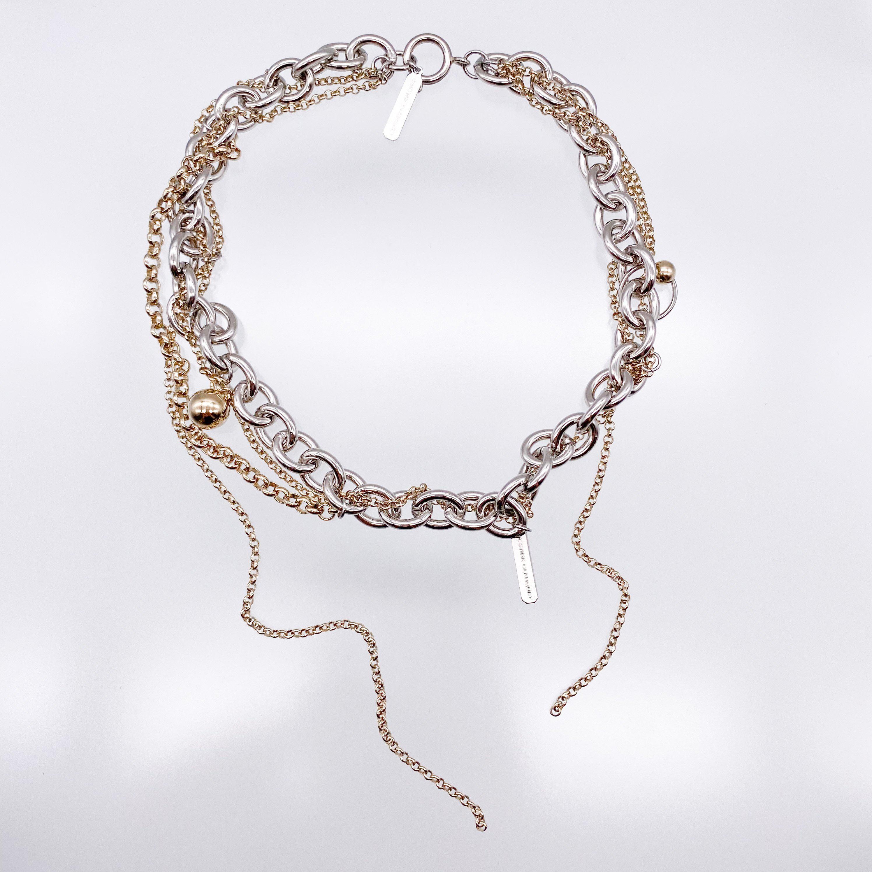 Justine Clenquet シルバー ゴールド ネックレス Lewis necklace – unigem