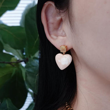 Lullaby - Blush-pierced earring-HANNAN-unigem