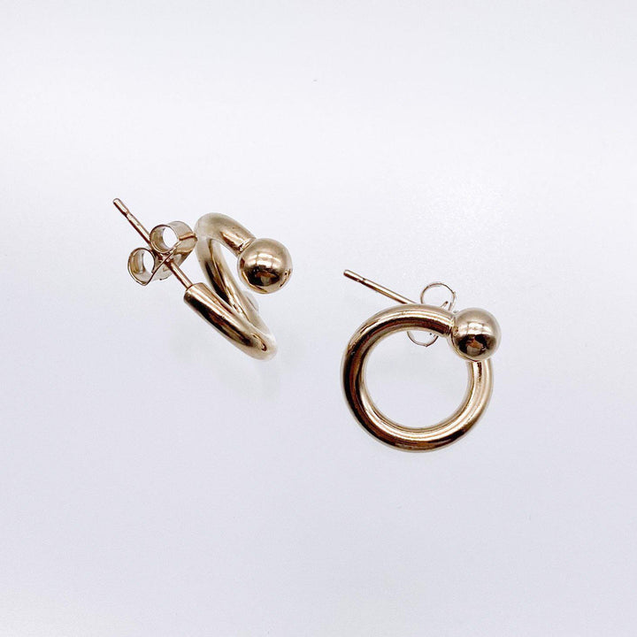 Mel gold earrings-pierced earring-Justine Clenquet-unigem