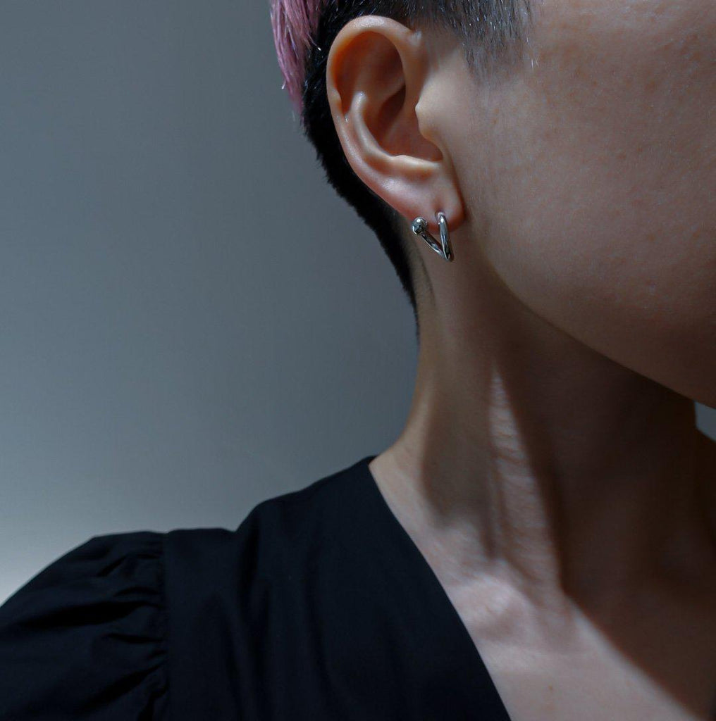 Justine Clenquet シルバー ピアス Mel palladium earrings – unigem
