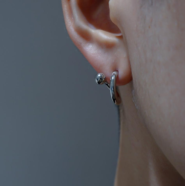 Mel palladium earrings-pierced earring-Justine Clenquet-unigem