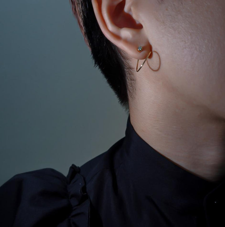 NP88D L-pierced earring-NOUE-unigem