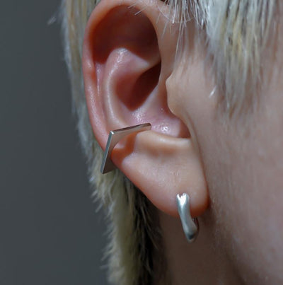 POLYGON Square Ear Cuff-earcuff-ARAI METAL WORKS-unigem