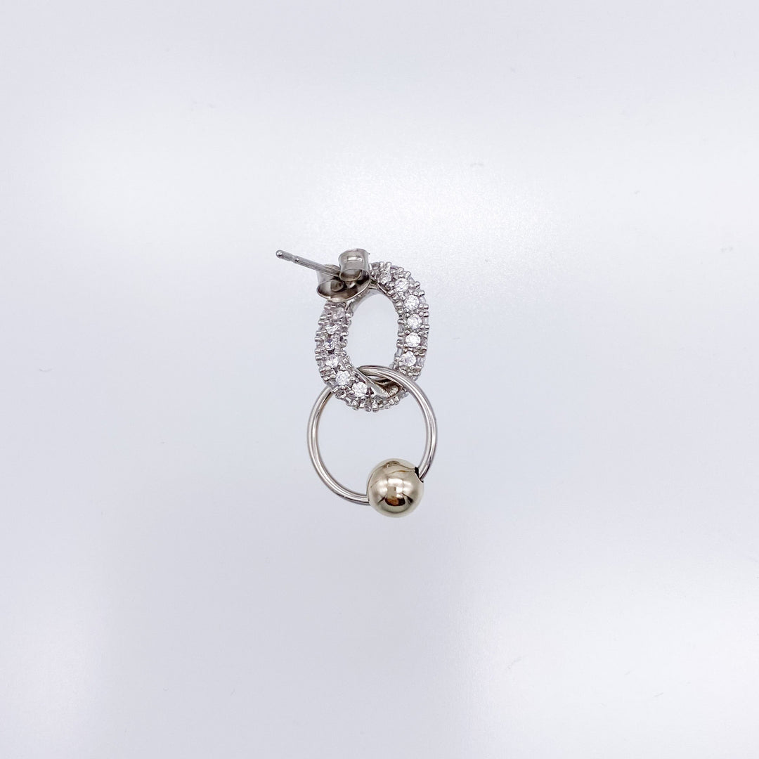Penny gold earring-pierced earring-Justine Clenquet-unigem