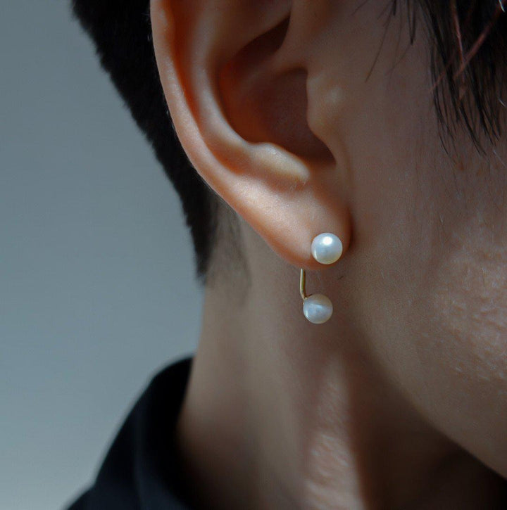 Petite Pearl Jacket Earrings-pierced earring-POPPY FINCH-unigem