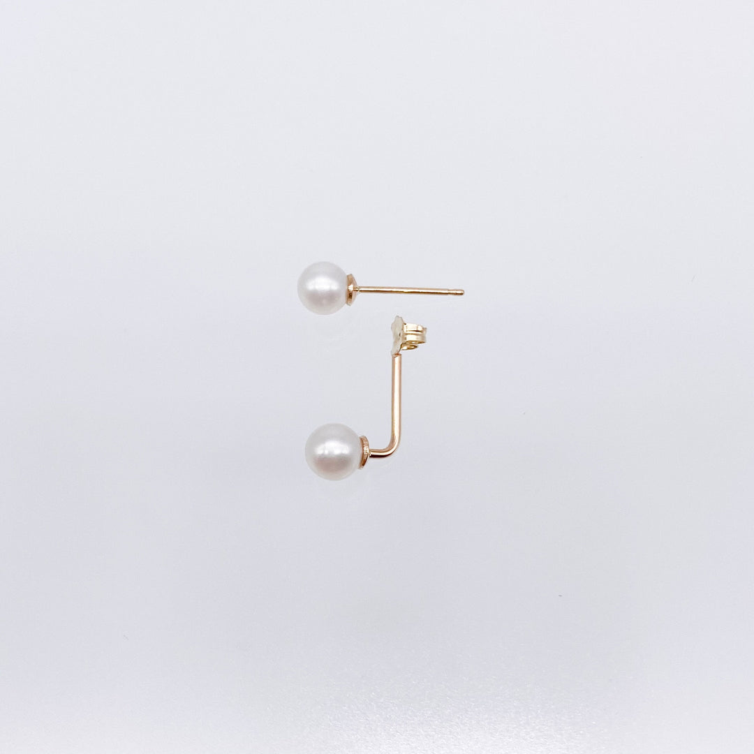 Petite Pearl Jacket Earrings-pierced earring-POPPY FINCH-unigem