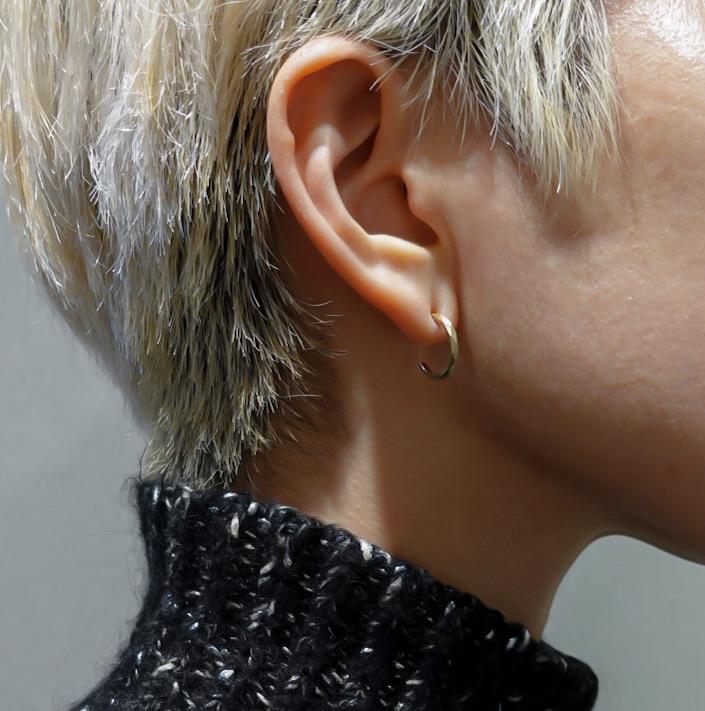RANDOM Hoop Pierced Earring-pierced earring-ARAI METAL WORKS-unigem