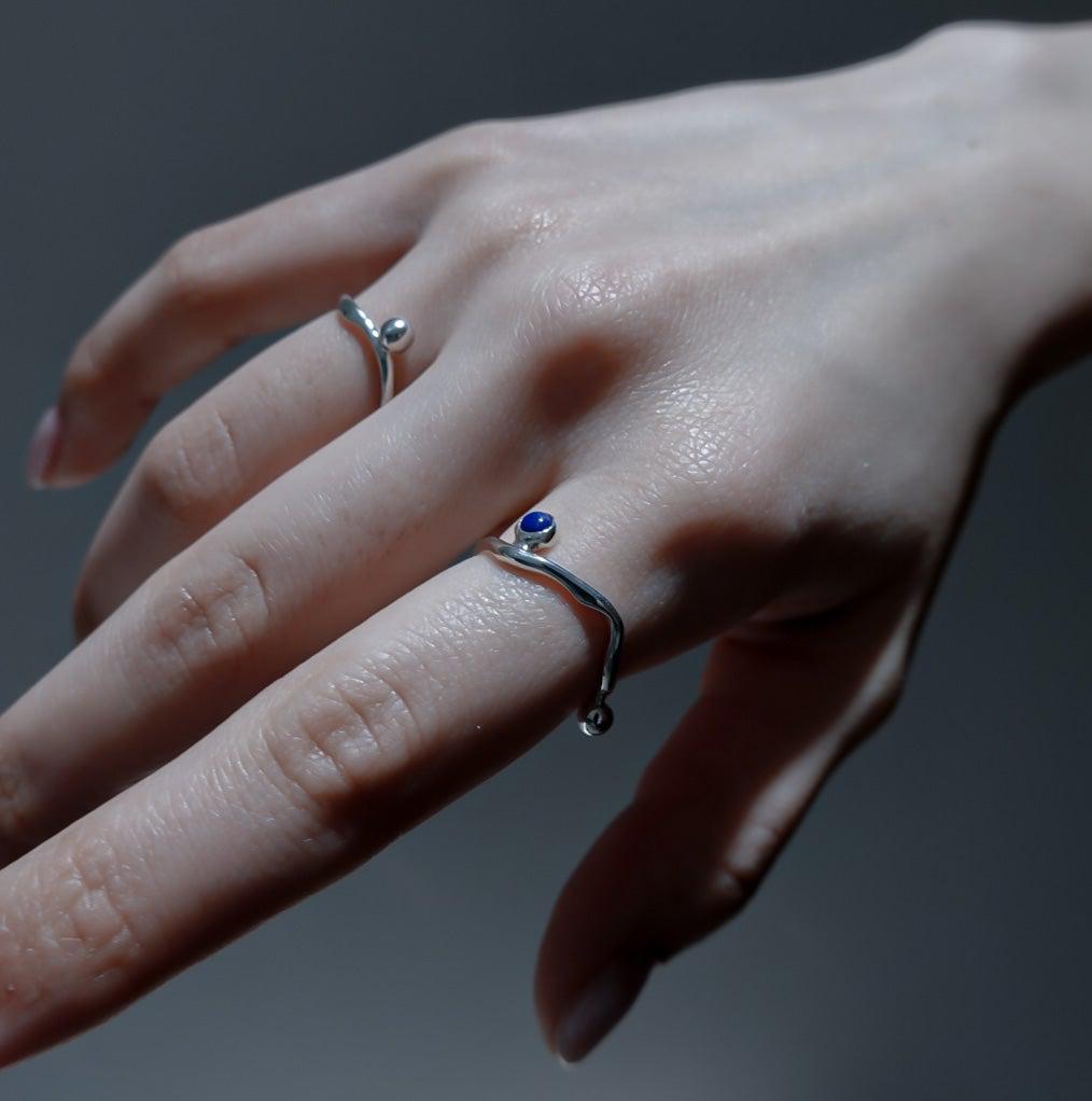 Ridge Stone Ring (Lapis Lazuli)-ring-SAI jewelry-unigem