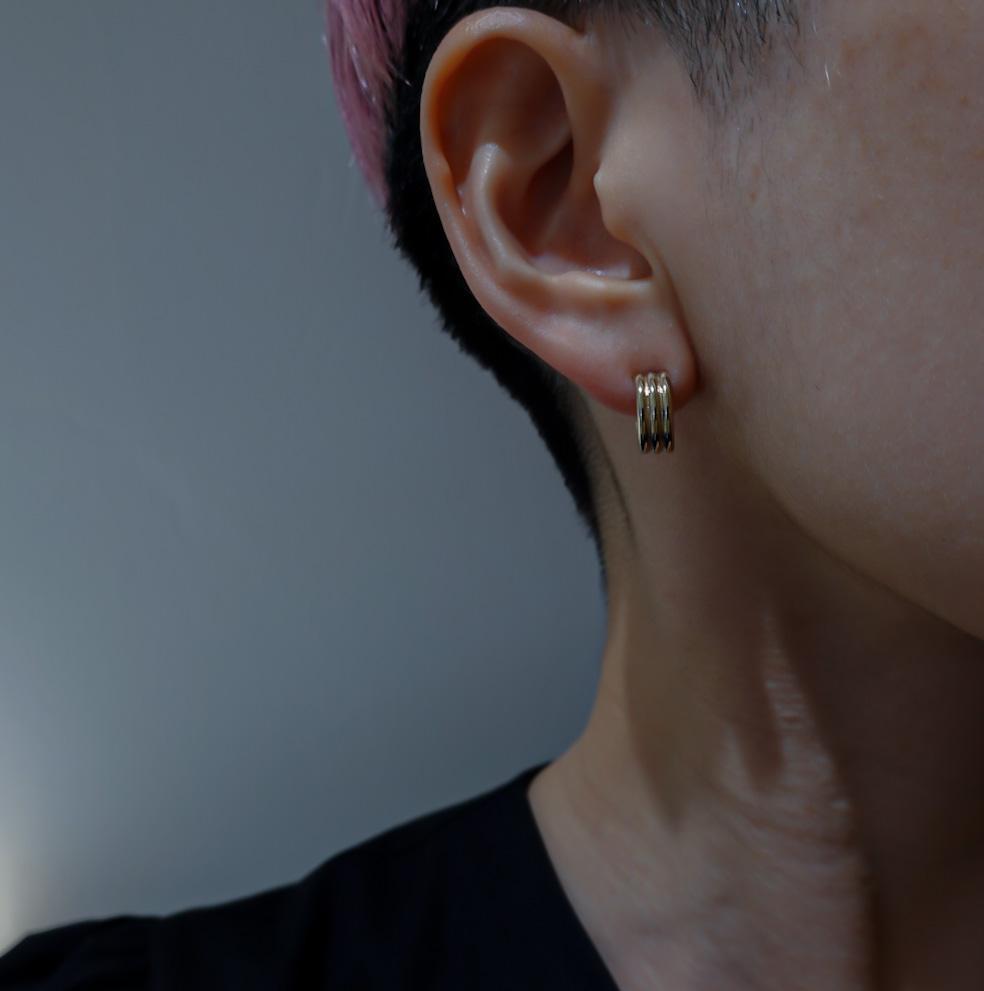 Sarah gold earrings-pierced earring-Justine Clenquet-unigem