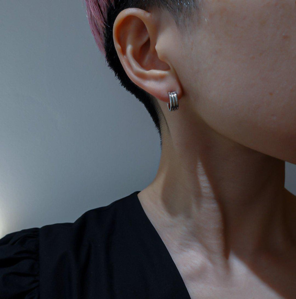 Justine Clenquet シルバー ピアス Sarah palladium earrings – unigem