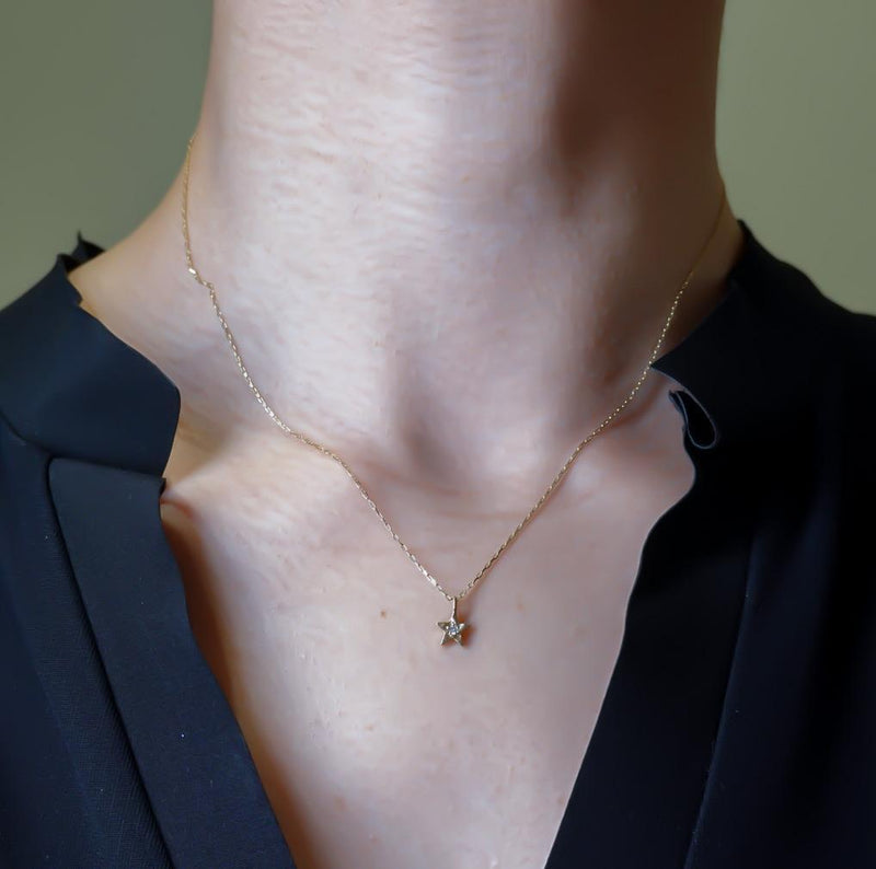 Star Necklace Diamond-necklace-ARAI METAL WORKS-unigem